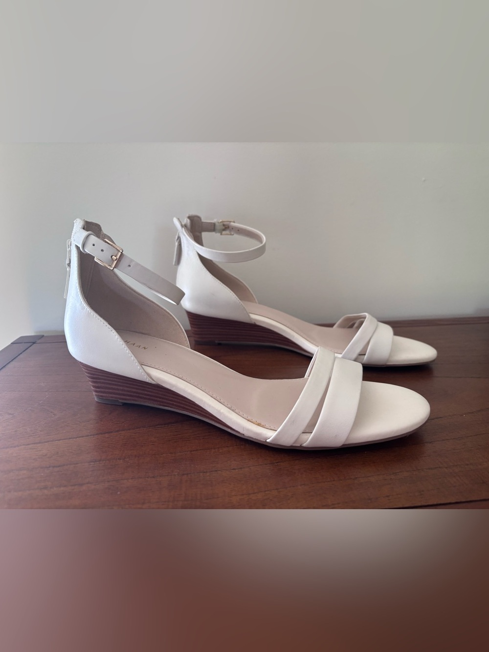 NWT Cole Haan Abriella Wedge Sandal in Ivory